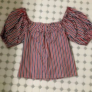 J. Crew Red, White and Blue Top